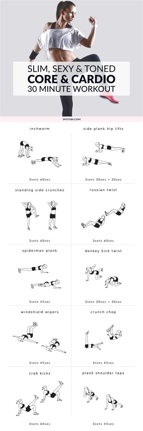 Doing a quick cardio workout at home is more accessible than you might think. Bodyweight At Home Core And Cardio Workout