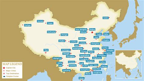 China Map Major Cities Map Vector