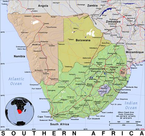 Southern Africa · Public Domain Maps By Pat The Free Open Source