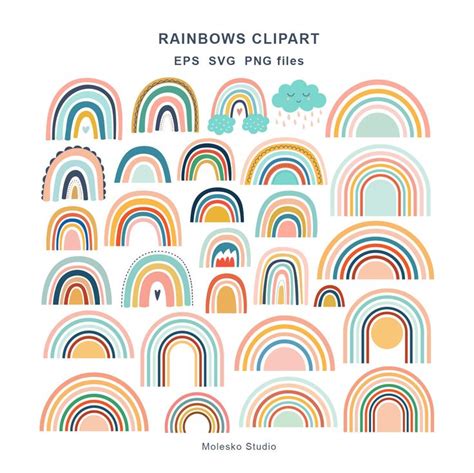 You can copy, modify, distribute and perform the work, even for commercial purposes, all without asking permission. Rainbow clipart Rainbow SVG Boho Rainbow Rainbow digital ...