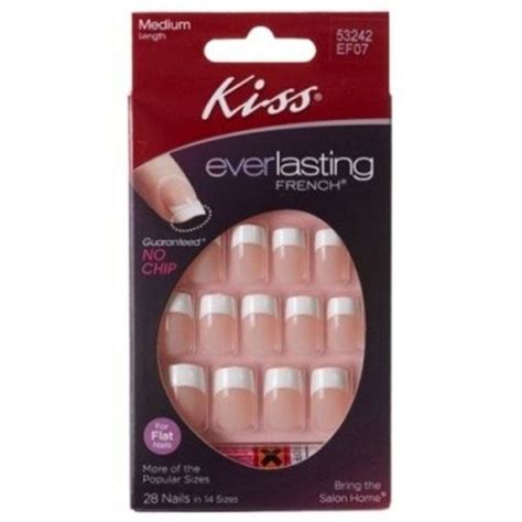 Kiss Everlasting French Nail Kit Medium Perpetual 28 Nails 2 Pack