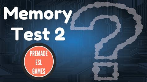 Memory Game Part 2 How Good Is Your Memory Esl Beginners Level