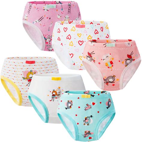 synpos girls brief underwear infant 100 cotton comfort panties 6 packs sizes 2 10