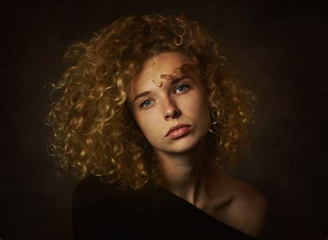 Models Model Blue Eyes Curl Face Girl Redhead Woman HD