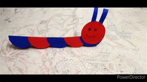 Caterpillar Paper Craft For Kids Youtube
