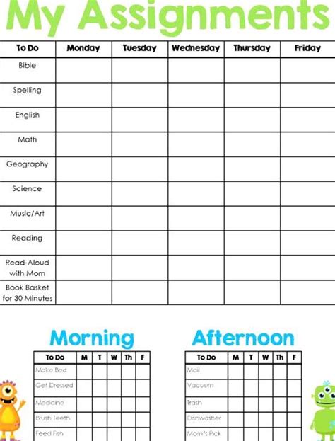 Each of the girls has their own sheet that is laminated. Elementary School Master Schedule Template Inspirational ...