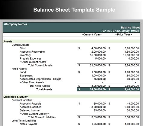 10 Balance Sheet Template Free Word Excel Pdf Formats