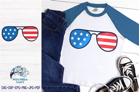4th of July Sunglasses SVG | American Flag Sunglasses (710053) | SVGs