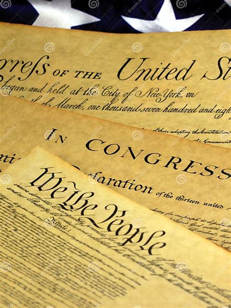 Historical Document United States Constitution Stock Image Image Of