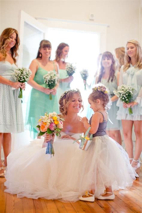 Gallery Mismatched Bridesmaid Dresses And Cute Flower Girl Deer