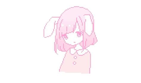 Simple Anime Girl Pixel Art Gambarku