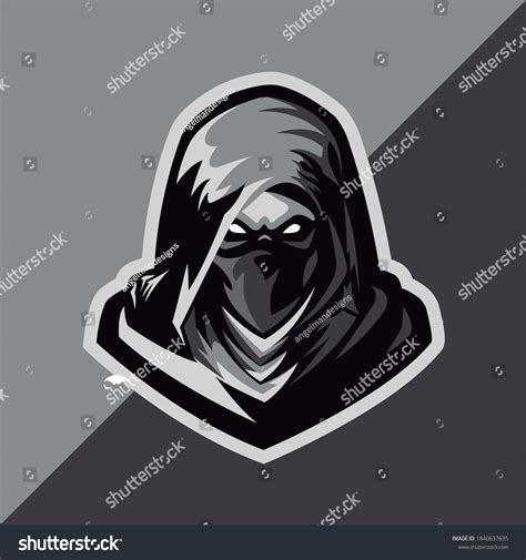 Hooded Ninja Logo Designs Stock Vector Royalty Free 1840637635