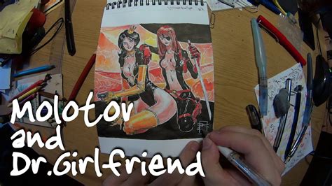 Dr Girlfriend And Molotov Cocktease Speed Drawing Youtube