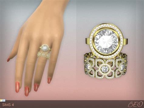Beo Creations Diamond Rings Set • Sims 4 Downloads Unique Diamond