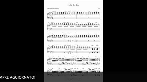 Hold The Line Toto Base E Spartito Piano Tutorial Youtube