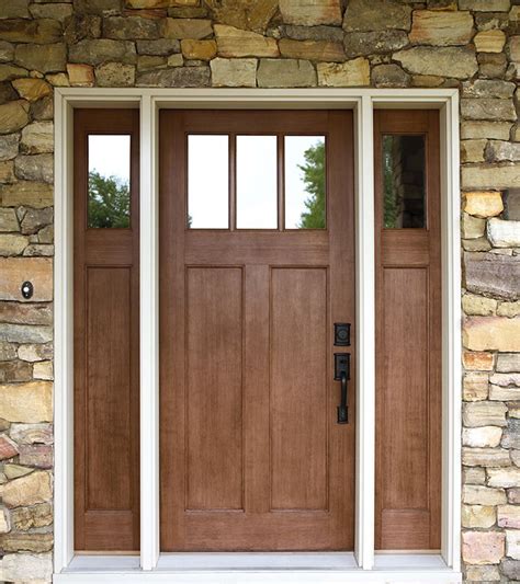 Fiberglass Front Entry Doors With Sidelights Glass Designs