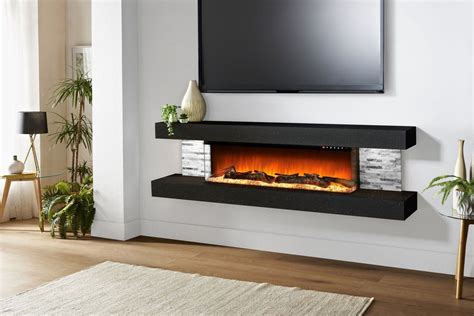 Evolution Fires Vegas 72 Inch Wall Mount Electric Fireplace Black