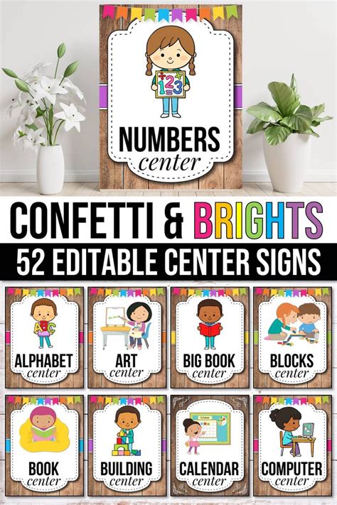 Editable Center Signs Editable Center Signs For Preschool Center