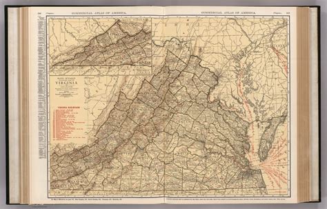 Commercial Atlas Of America Rand Mcnally Standard Map Of Virginia