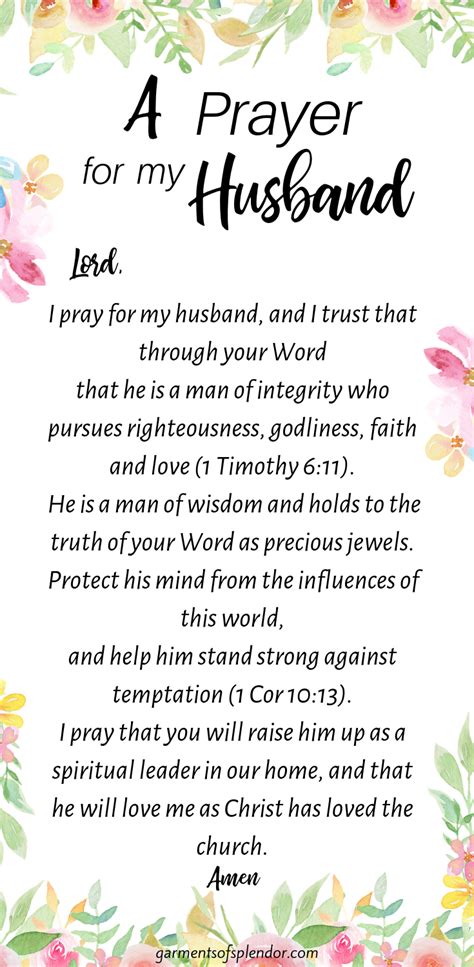 35 Powerful Prayers For My Husband With Free Printable