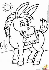 Coloring Donkey sketch template