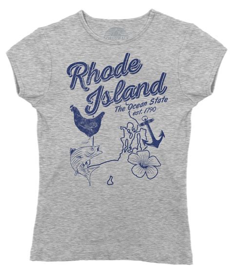 Womens Vintage Rhode Island T Shirt England Shirt Island Shirts Large Size Dresses Rhode