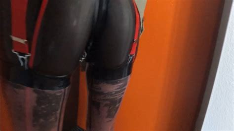 Pierced Girl In Full Latex Ishtar Brute Leggings Corsett Stockings