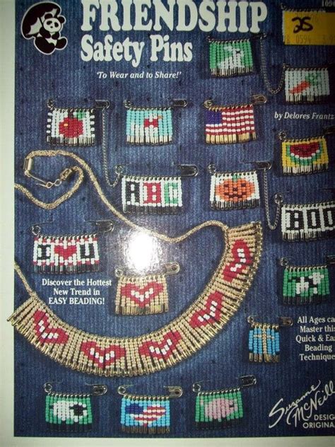 Friendship Safety Pin Jewelry Pattern Booklets Etsy Safety Pin
