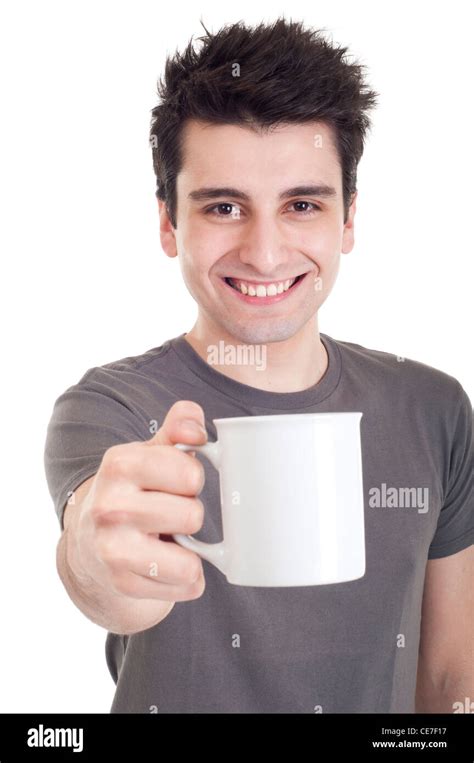 Man Holding Mug Stock Photo Alamy