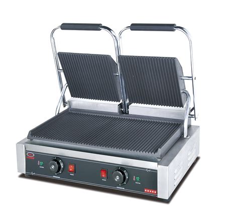 Industrial Double Heads Electric Panini Contact Grill Press Eg