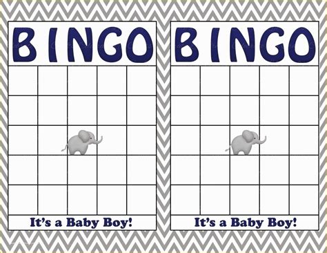 Free Blank Printable Baby Shower Bingo Printable Blank Templates