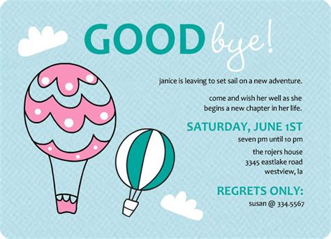 Work Going Away Party Invitations Invitation Design Blog