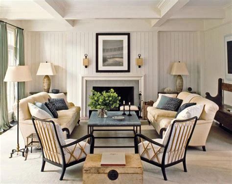 Symmetrical Living Room With Two Facing Sofas Two Matching Arm Chairs