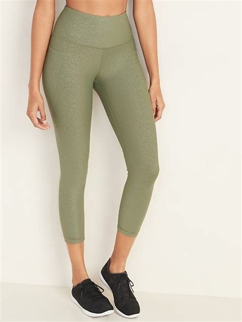 Old Navy High Waisted Elevate Powersoft Side Pocket Crop Leggings Tie