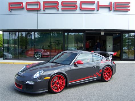 2010 Porsche Gt3 Rs In Grey Black With Red Wheels And Graphics