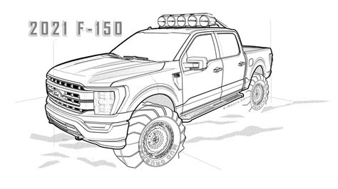Ford F Truck Coloring Pages Sketch Coloring Page
