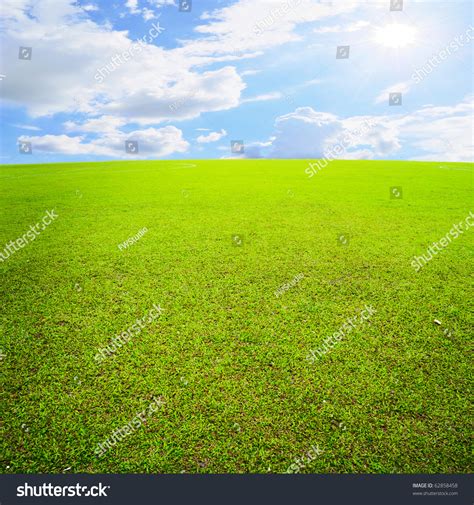 Grass Fields And Sun Sky Stock Photo 62858458 Shutterstock