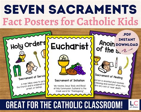 7 Sacraments Display Posters Seven Sacraments Of The Catholic Church
