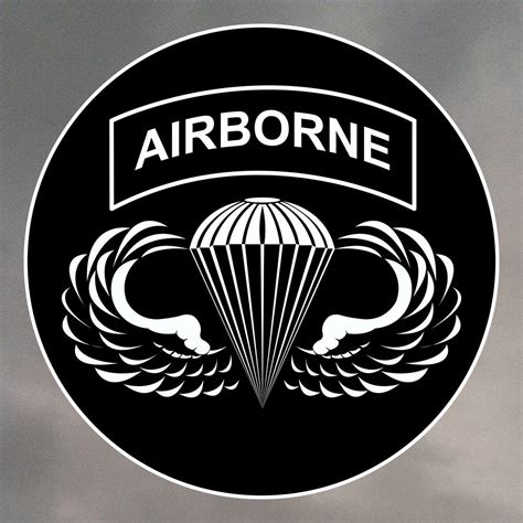 Airborne Sticker Jump Wings With Airborne Tab 0033