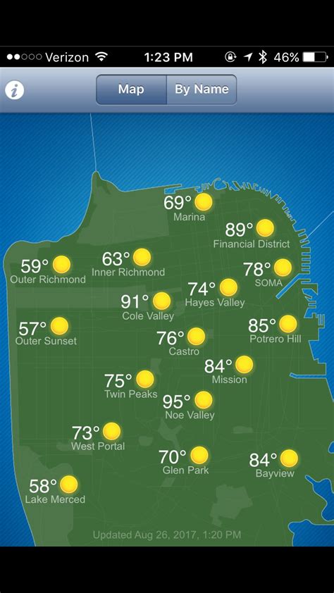 San Francisco Microclimate Map Lake Sakakawea Fishing Map