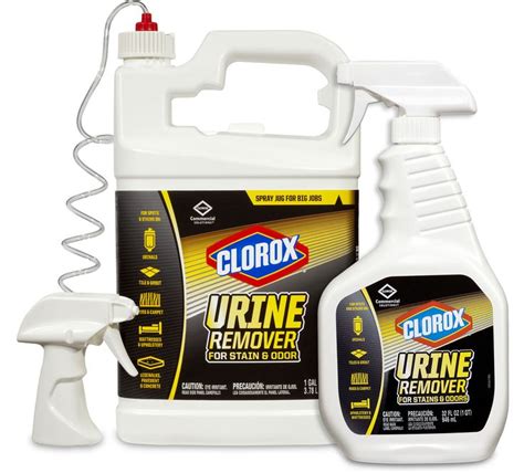 clorox® urine remover breaks urine down to quickly remove stains and eliminate—not mask—odors