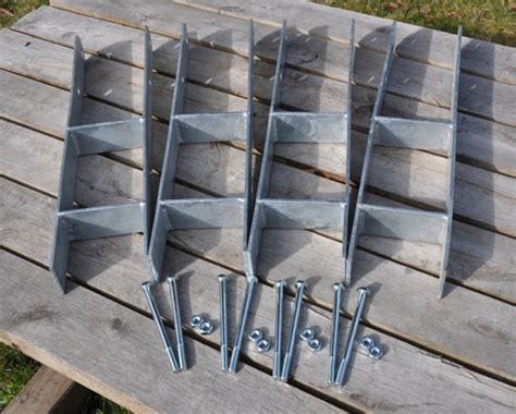 Jetzt kann diese fläche komplett gepflastert werden. 4 Stck. H-Anker Pfostenträger Pfostenschuh Carport ...