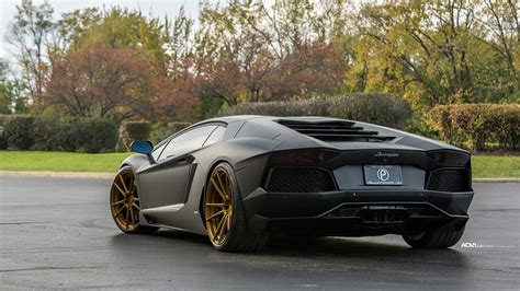 Satin Matte Black Lamborghini Aventador Gets Adv1 Wheels My Car Portal