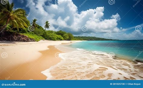 Paradise Cove, Captivating Tropical Beach, Swirling Clouds, and