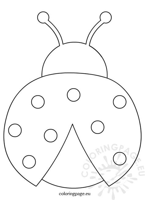 Ladybug Outline Clipart Coloring Page