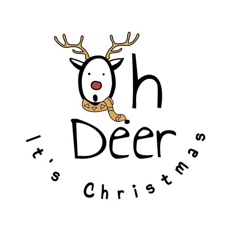 Hand Drawn Oh Deer Its Christmas Premium Image By