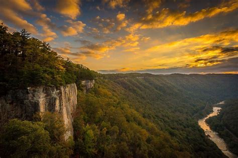 Endless Wall Trail At Sunrise New River Gorge West Virginia Matt Shiffler Photography West