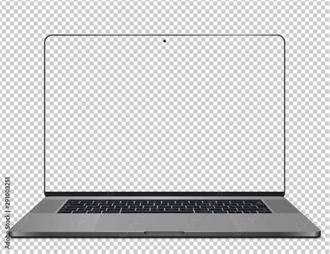 Realistic Laptop With Transparent Screen Laptop Mockup Vector Graphic