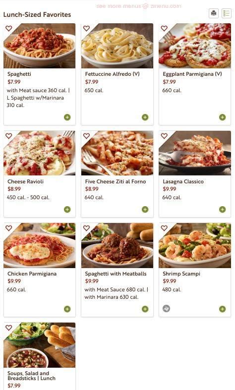 Garden gourmet caterers has over 30 years of catering experience and offers a wide variety of complete menus for any size gathering and garden gourmet caterers will gladly customize any menu to meet your budget, dietary restriction and taste.839 stewart ave, garden city, ny 11530 tel. Online Menu of Olive Garden Italian Restaurant Restaurant ...