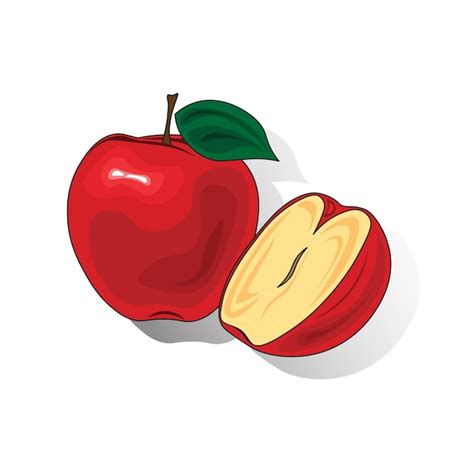 Premium Vector Red Apple Vector Illustration